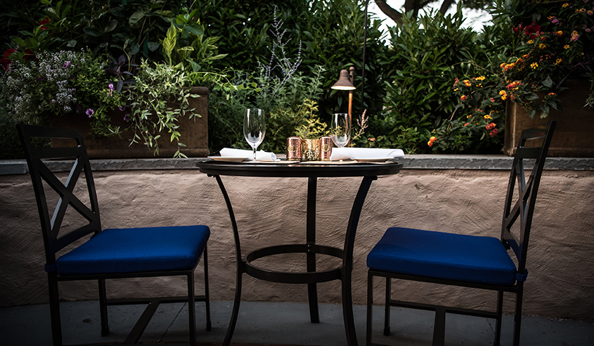 Intimate Dining on the Garden Patio
